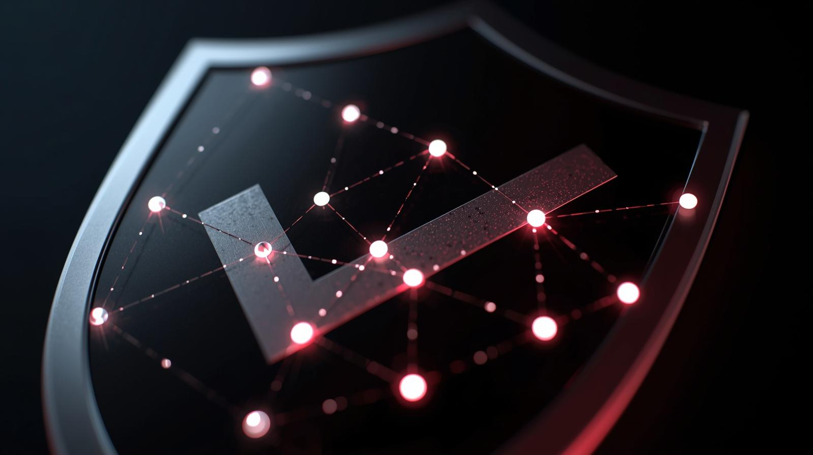Security shield with a tick representing compliance