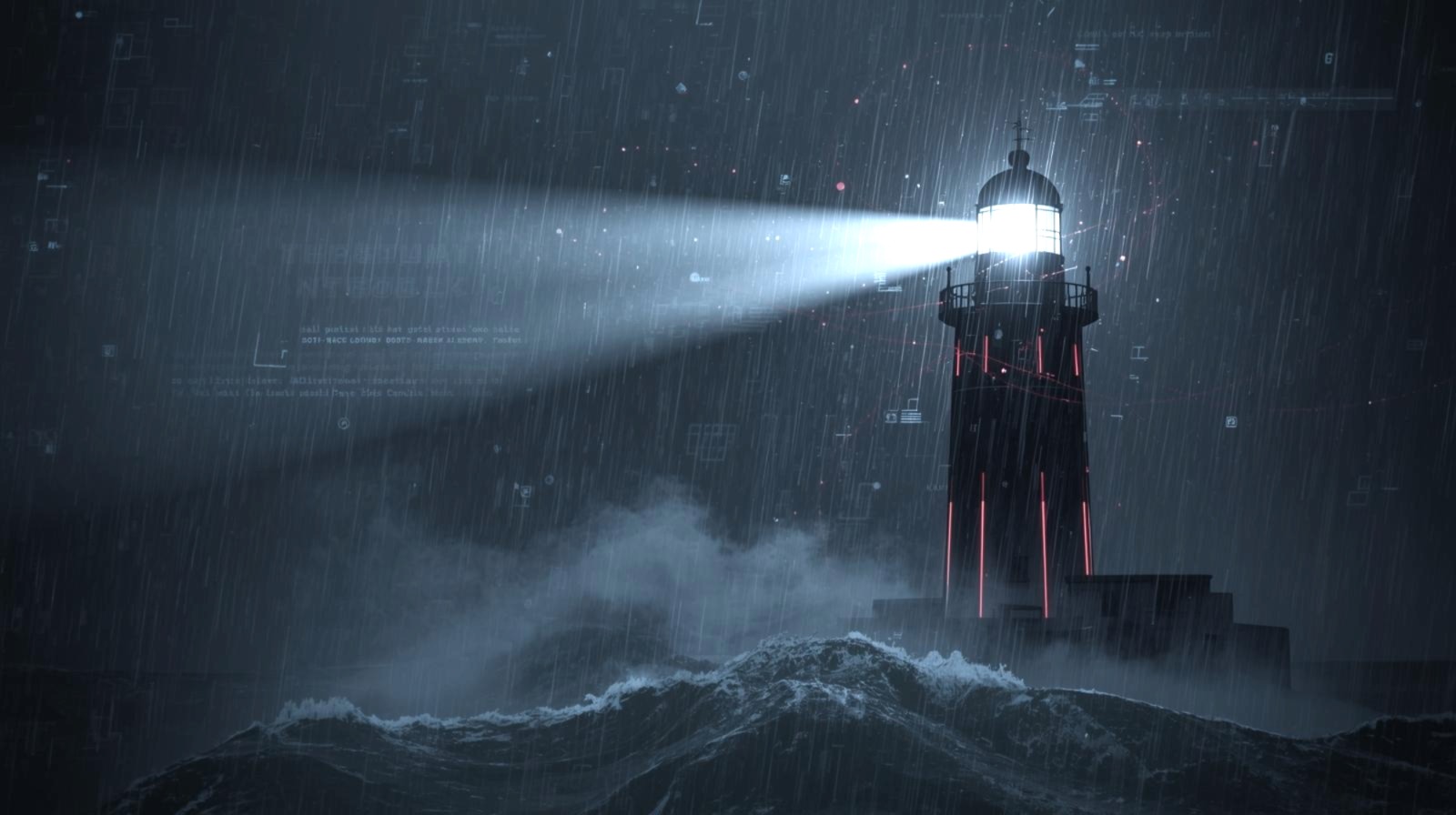 A lighthouse in a storm protecting against a serious incident